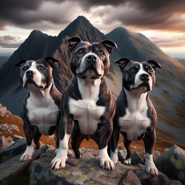 brindle and white staffordshire bullterriers Thumbnail